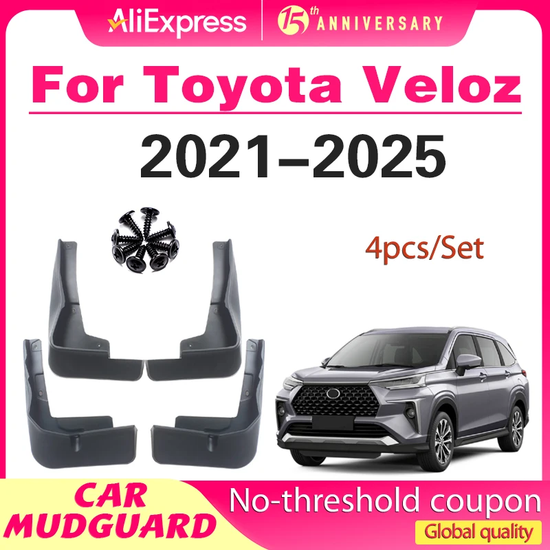 

Car Fender Mud Flaps For Toyota Veloz 2021-2025 Splash Guards MudFlaps Front Rear Mudguards Auto Accessories