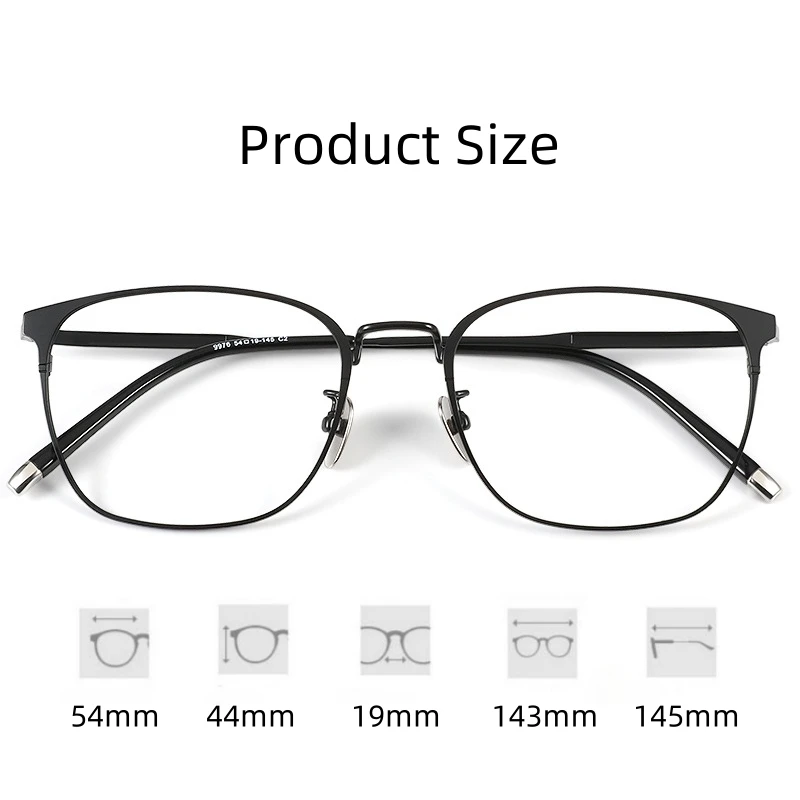 FIRADA Fashion plus size Glasses 2024 Retro Business Eyewear Comfortable Optical Prescription Eyeglasses Frame For Men ST9976-C