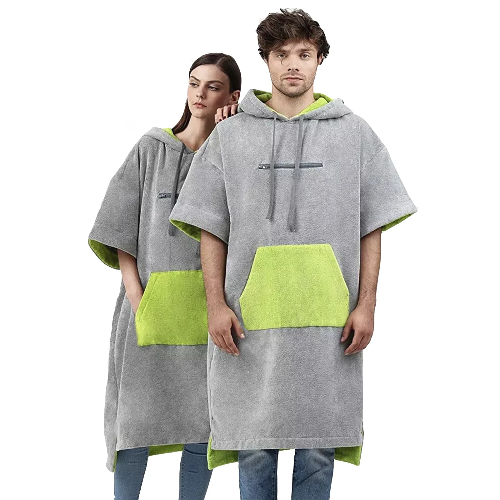 Unisex Surf Poncho Changing Towel Wholesale Factory Quick-Dry Beach Robe Hood Microfiber Beach Blanket Swimming Wetsuit Adults