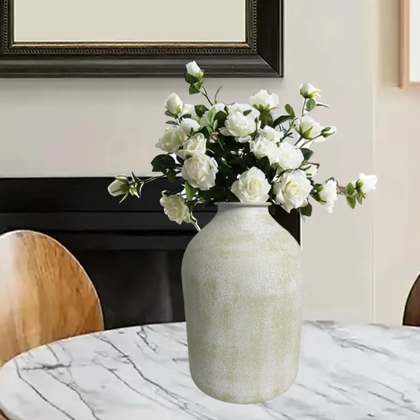 Ceramic Flower Vase Table Centerpiece Elegant Flower Holder for Office Desk Entrance Dining Table Housewarming Gift