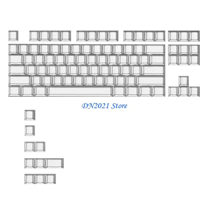 F3KE PBT Fold Keycaps With Dye Sublimation Printing Through Effect 97Key