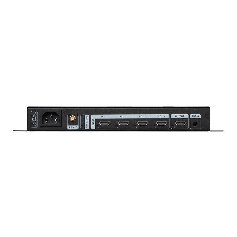 Quad Multi-Viewer 4x1 Switcher 4 In 1 Out HD/4K Video Splitter with Remote Control. Seamless Switching for PC, Camera & More.