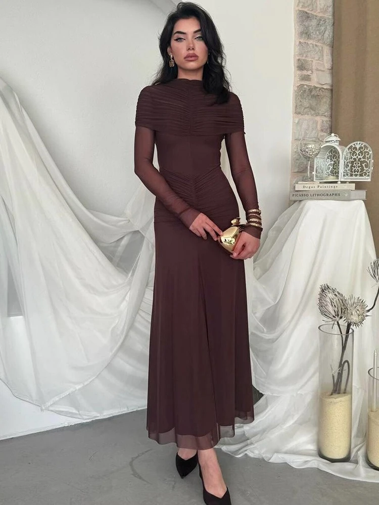 Xiaotang elegante manga longa malha retalhos vestido apertado feminino dupla camada bodycon festa clube vestido de noite inverno novos vestidos