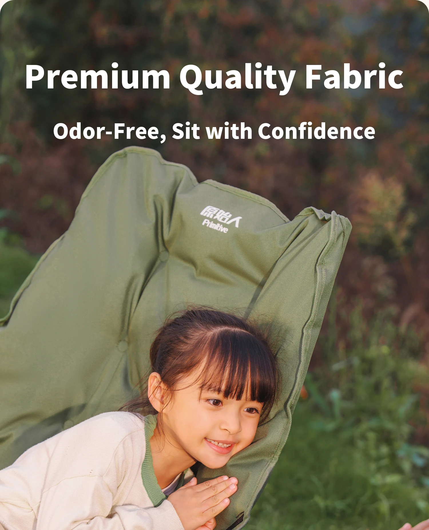 PRIMITIVE Quad Campingstuhl, gepolstert, robust, übergroß, faltbar, tragbar, mit Tragetasche und Seitentasche, für Outdoor, Strand, Picknick, Terrasse – Detail 13