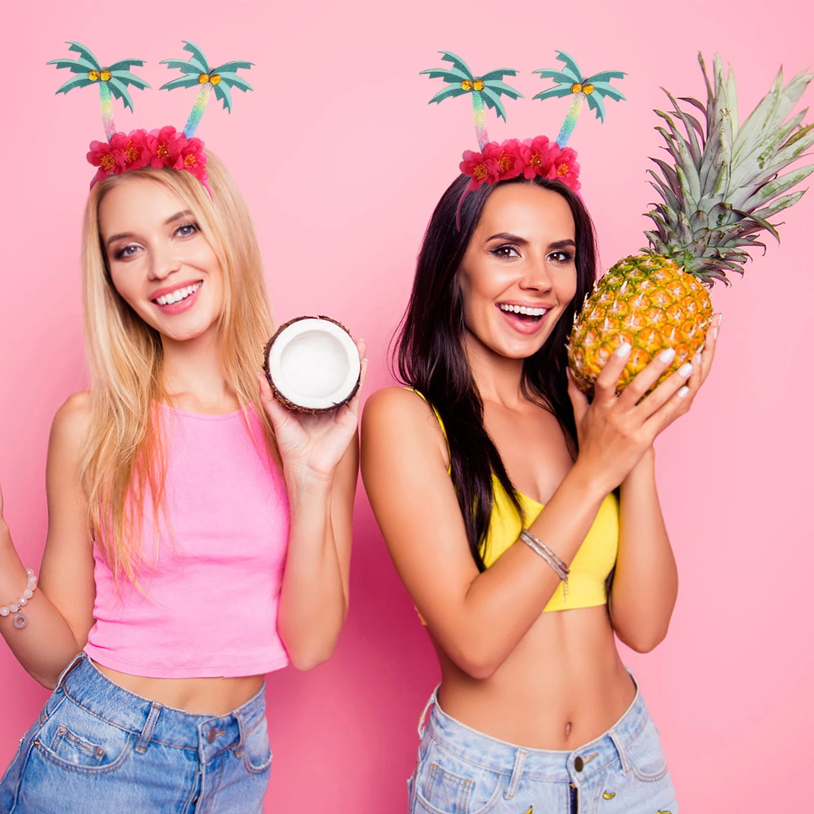 

Coconut Tree Costume Headband Hawaiian Party Fruit Headpiece Carnival Party Boppers Headband Lightweight