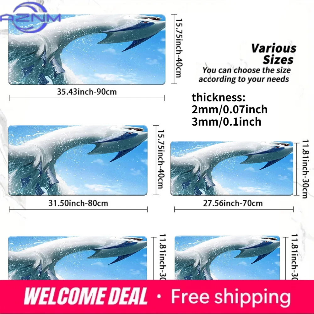 Lugia Ocean Non-Slip Washable Gaming Desk Mat