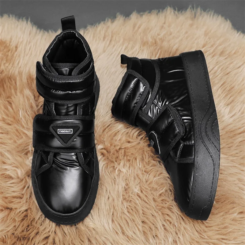 Winter Sneakers Men High Top Snow Boots Sneakers Men Warmed New Ankle Boots Men Shoes Outdoor Good Quality Walking Boots Winter