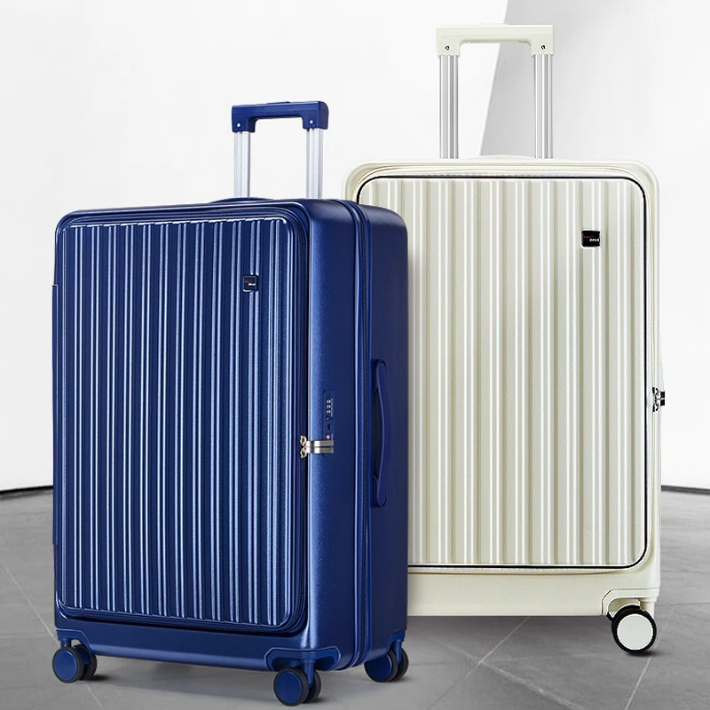 3 Pas Familie Editie Koffer Zijopening Deksel Uitbreiding Bagage 2 Stuk Bagage 20 Inch Instap Case Tsa Lock Trolley Koffer