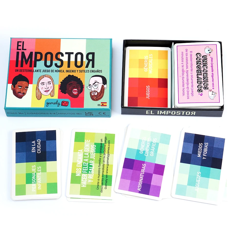 Gamely El Impostor, Juego De Mímica E Identidades Secretas En Formato Bolsillo, Para Adultos, Jóvenes Y Familias, Segunda Edición, Divertido Y Rápido De Aprender