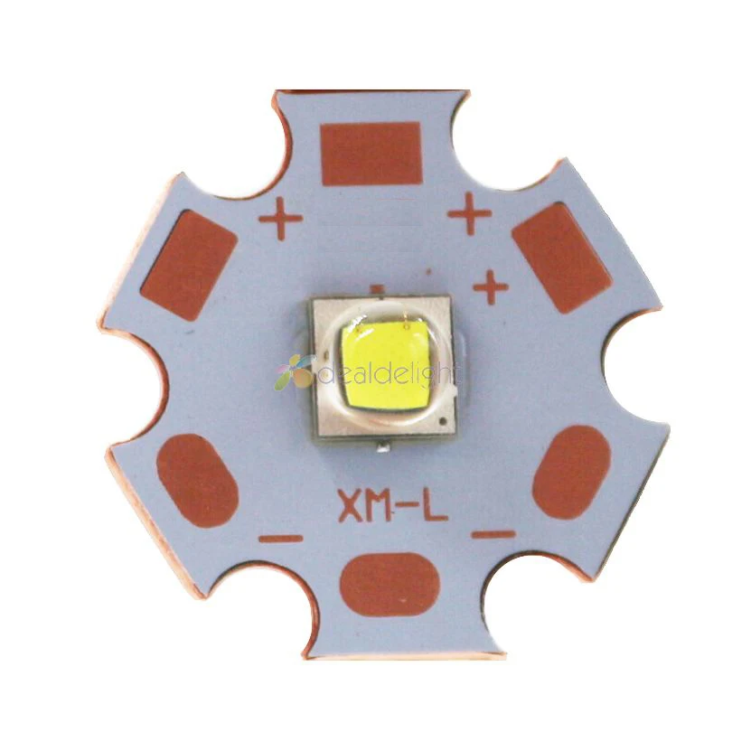 Original xml2 t6 emissor de led de alta potência branco fresco branco neutro branco quente em 12mm 14mm 16mm 20mm preto/branco/cobre pcb