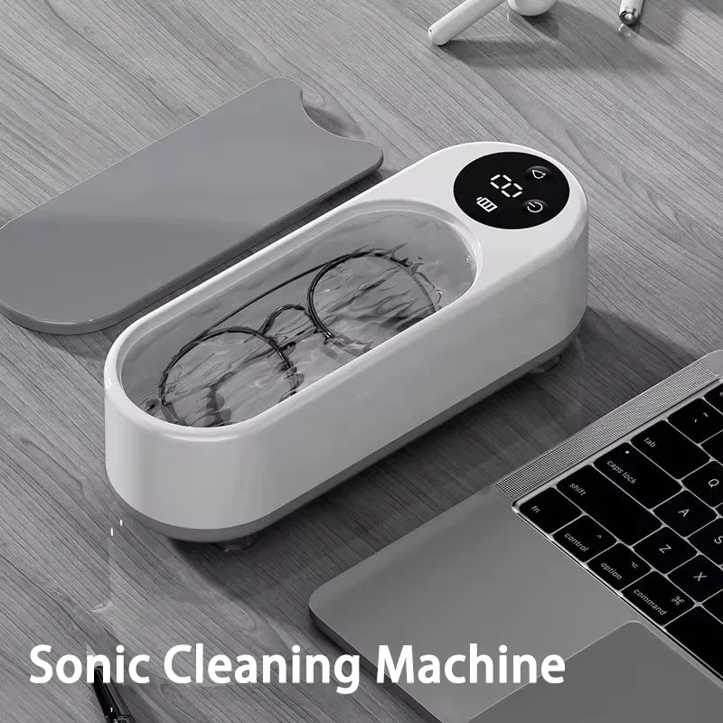 450ml Ultrasonic Cleaner Portable Multi Function Household Cleaning Machine Jewelry Cleaner Machine Ring Glasse Makeup Brush