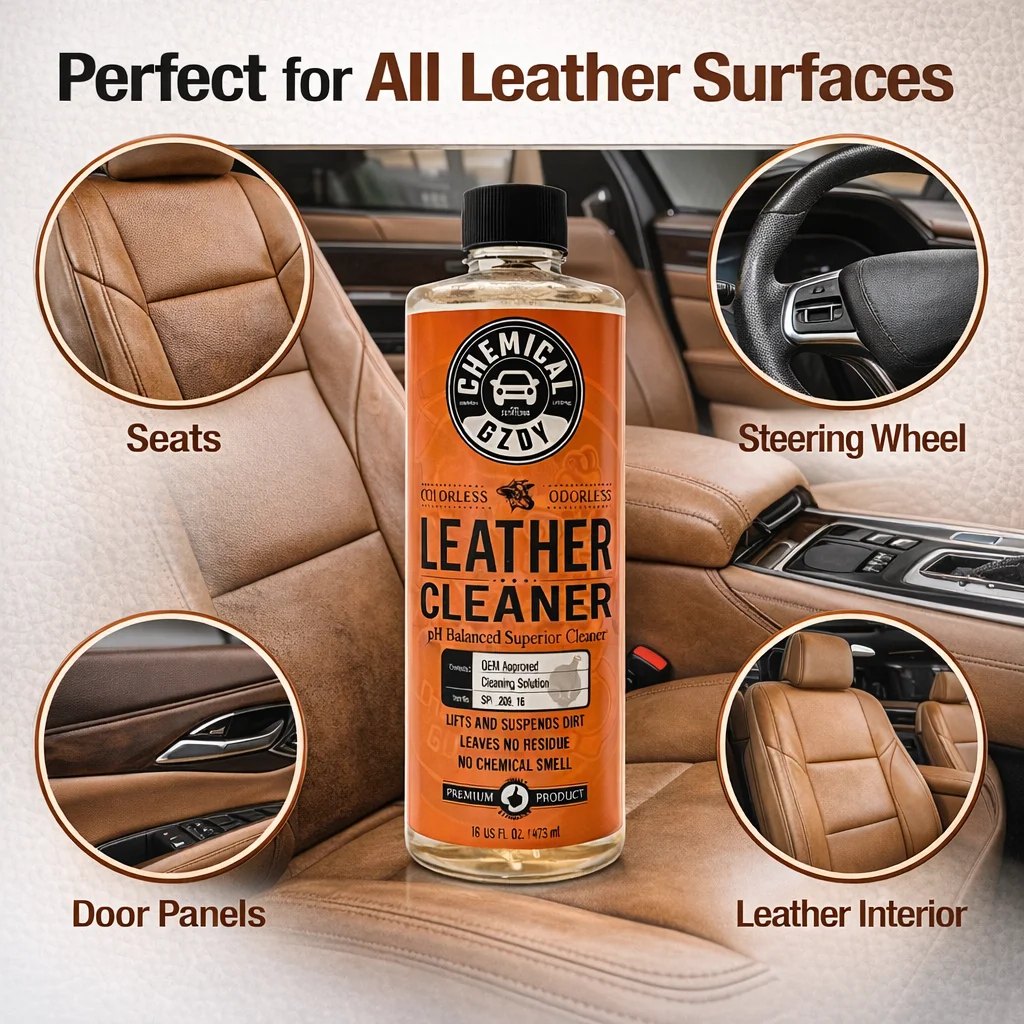 Limpiador de cuero, 473 ml, co - Leather Cleaner Interior reseña y precio