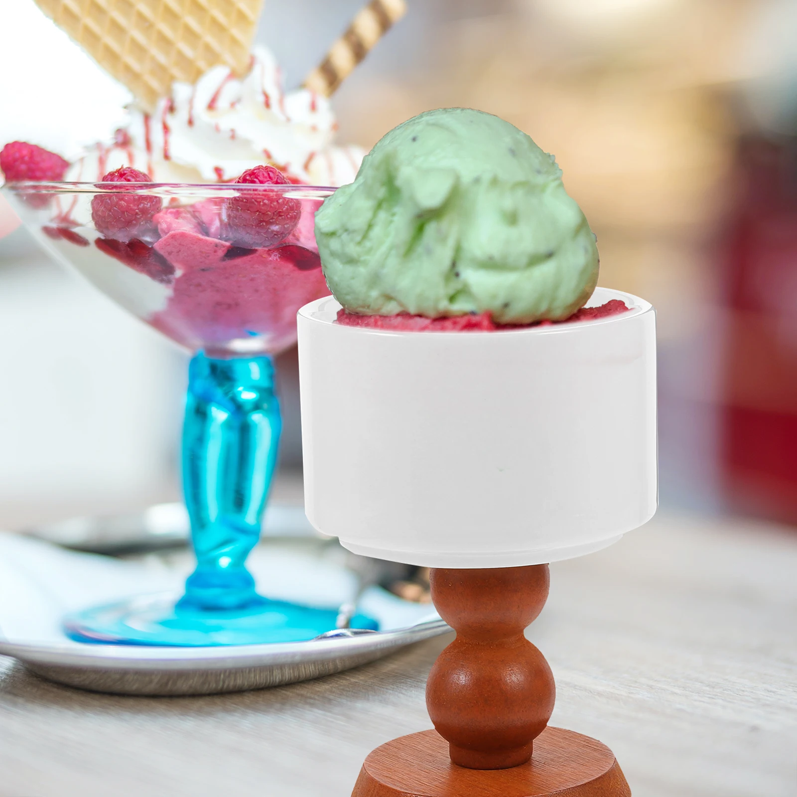

Ceramic High Foot Goblet Dessert Cup Microwave Safe Ice Cream Pudding Beverage Party Wine Drinkware Ceramic Goblet