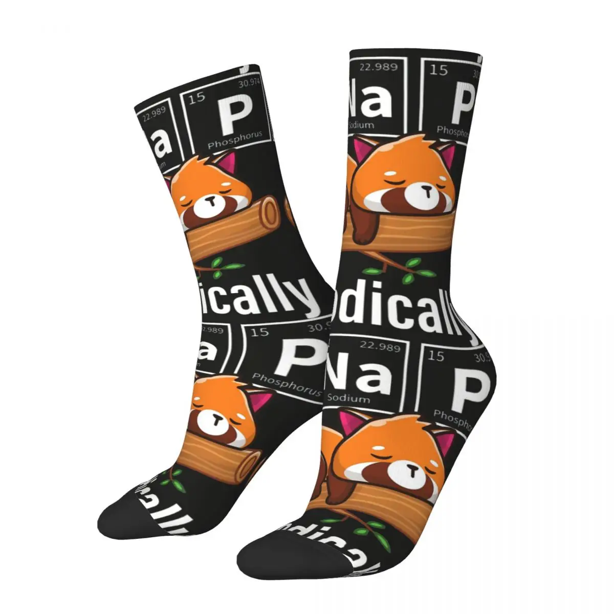 Funny Happy Men's compression Socks I Na P Periodically Retro Harajuku Red Panda Street Style Novelty Seamless Crew Crazy Sock