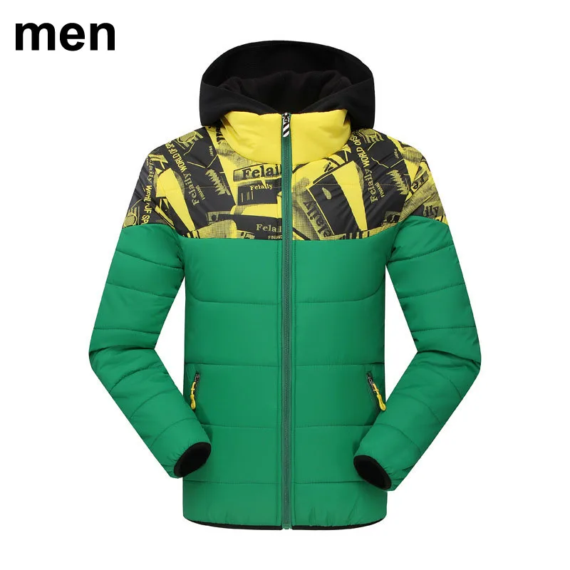 Winter Jacket Men 2019 New Quilted Men Jacket Hooded Cotton Padded Coat Warm Parka Stand Collar Long Sleeve Outwear