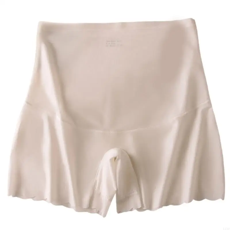 

L5YF 2 In 1 Pregnancy Underwear Nylon Fabric Cotton Layer Safety Pants Stretchable Fabric For Daily Maternal Care