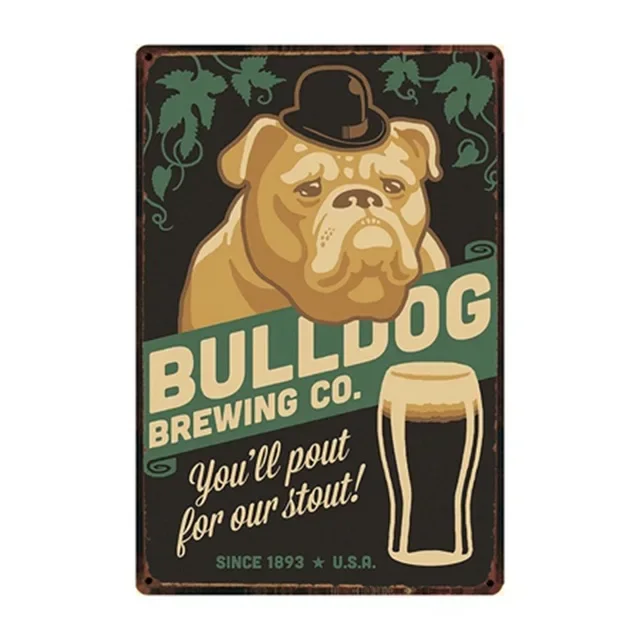 Pozino Bull Terrier Be Strong When You are Weak Cute Metal Sign Garage Street Cafe Bar Club Kitchen Wall Decoration Metal Poster