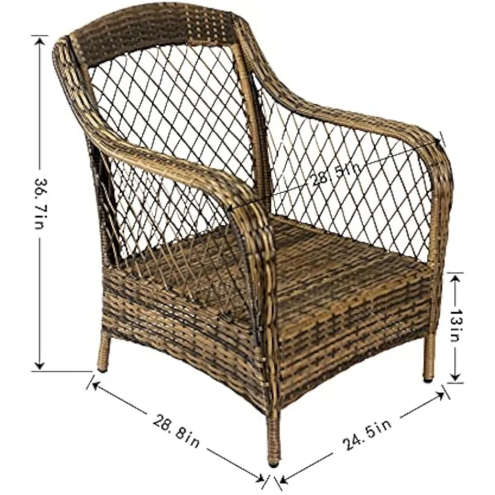 Outdoor-Stühle-Set Bistro 3-teilig Terrassen-Gesprächsset Möbelset für Balkon, Rattan-Stühle und Tisch