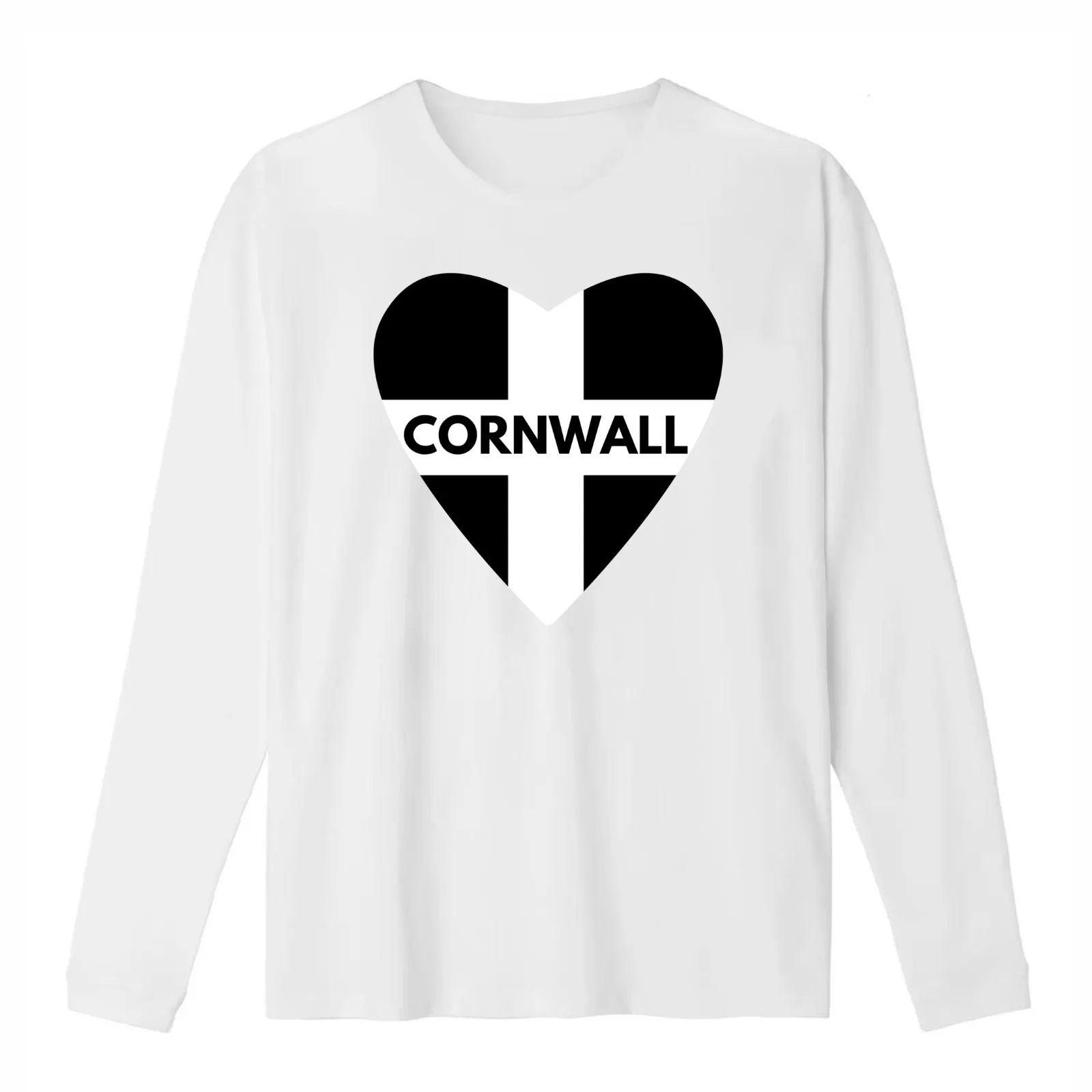 Cornwall Heart Cornish flag T-Shirt Summer Casual Cotton Tee Oversized Streetwear Tops Vintage Graphic Print 100% Cotton