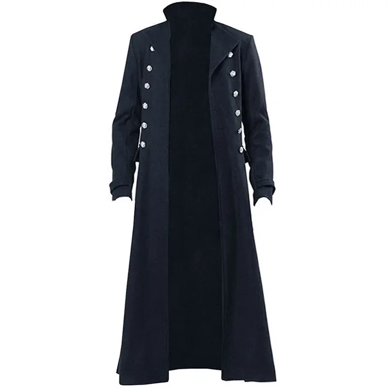 Mid-century Steampunk Retro Gothic Coat Victorian Mid-length Trench Coat