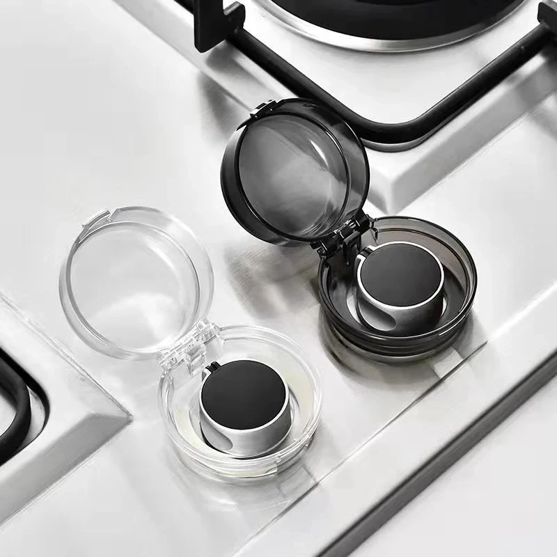 Clear Stove Knob Covers for Child Safety, Universal Size Gas Knob Covers, Stove Guard with Lock for Childproof & Baby Stove Gap