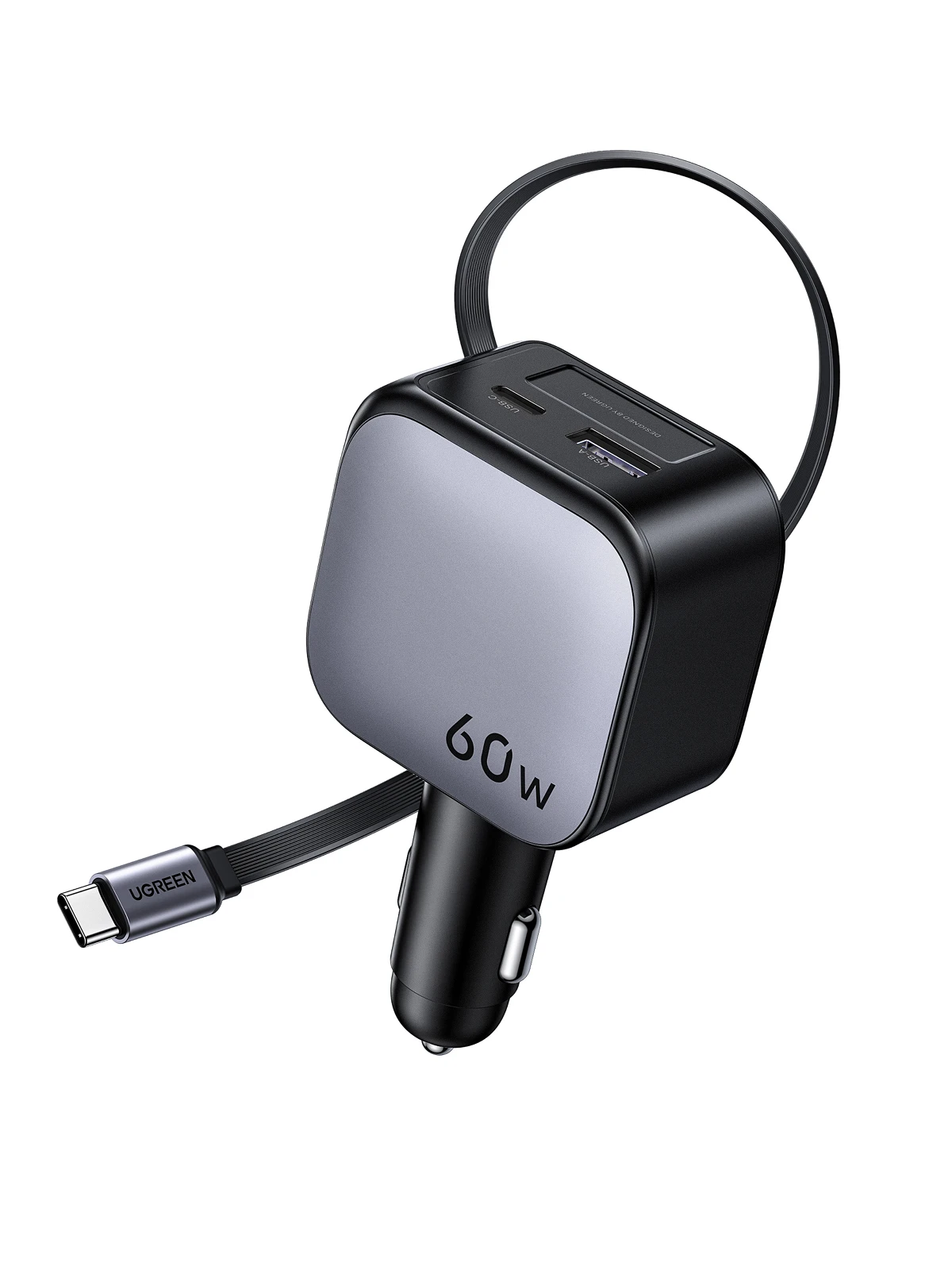ugreen-60w格納式車載充電器-iphone-samsung携帯電話用急速充電