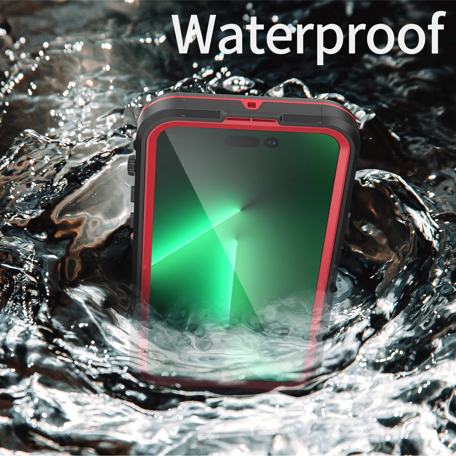 Hotsale Waterproof Shockproof Magsafe Anti-Dust IP68 360 Full Coverage Protect Case for iPhone 12 13 14 Plus Pro Max Black