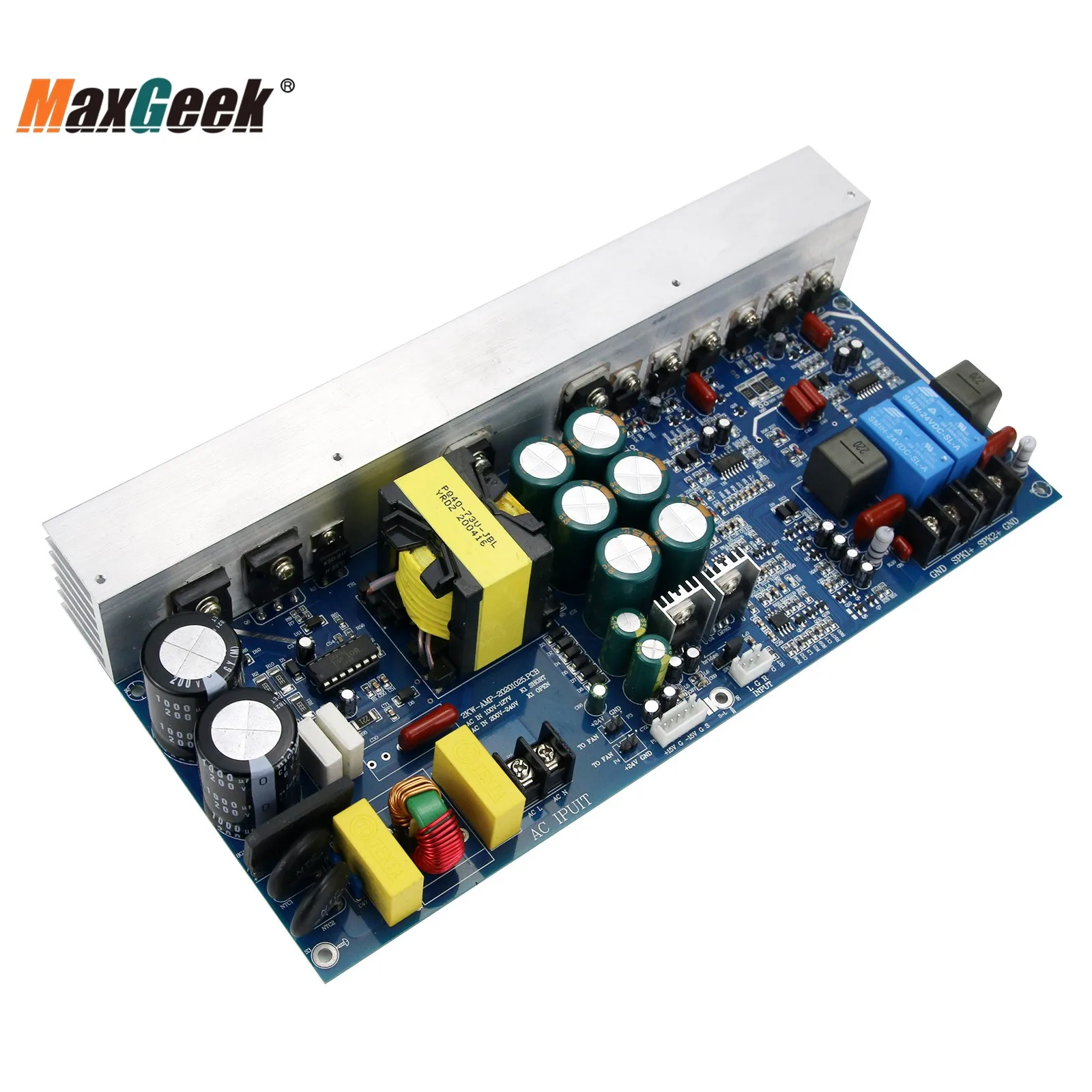 Imagem -06 - Maxgeek 1000w Placa de Amplificador Digital Estéreo Canais Power Amp Board 500w Mais 500 com Fonte Alimentação de Comutação