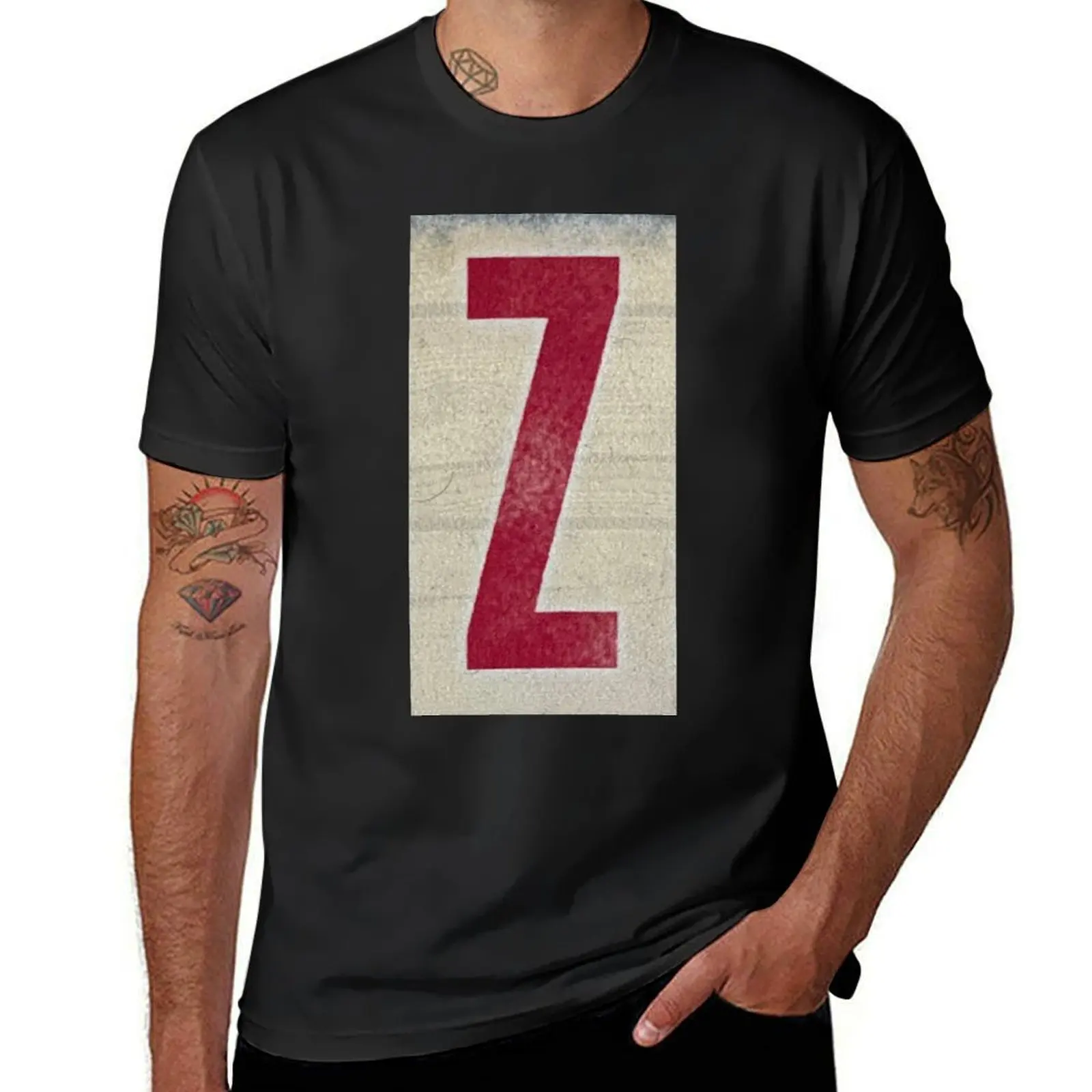 Letter Z Metal Sign T-Shirt for a boy shirts graphic tees Men's clothing