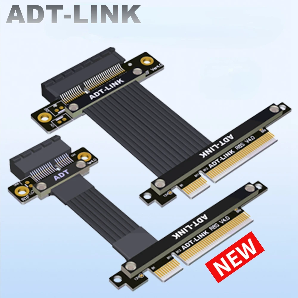 

ADT-Link New Riser PCI-E 3.0 4.0 X8 To X1 X4 Adapter Extension Cable for Network Card Hard Drive USB Capture Card Sound Card GPU