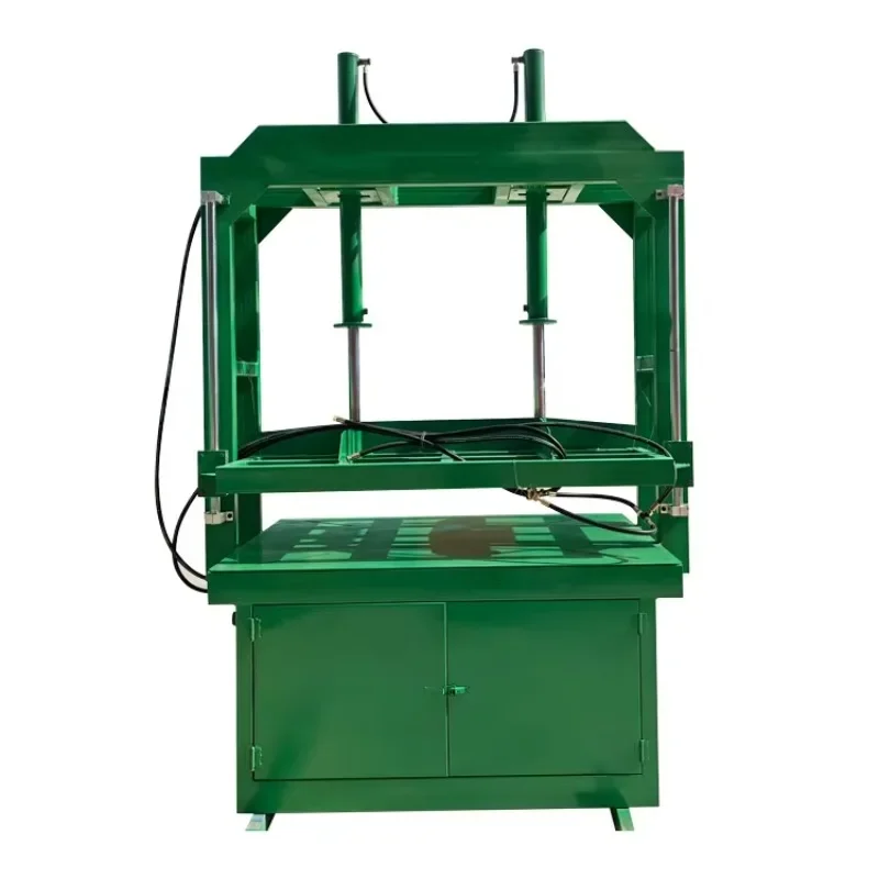 Hydraulic press, vulcanizing machine, automobile floor mat making machine