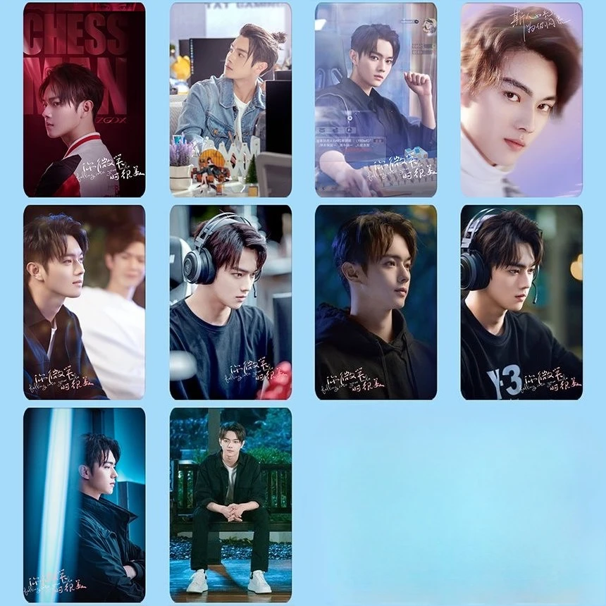 

10 шт./компл. Soso Xu Kai, новейший HD постер, наклейки с кристаллами для карт, ТВ-персонажи Wang Lu Bai Jue, драма, стебли, материал для ручного счета