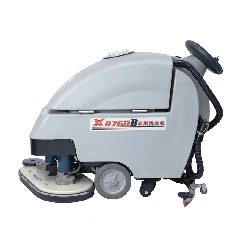 XD760B Industrial Automatic Walk Behind Electric Double Disc Cleaning Machine Dryer Floor Scrubber