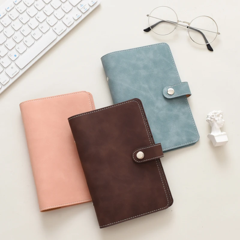 Soft Pu Leather A5 A6 Notebook Diary Schedule Diary Journal Binder Cute School Supplies Macaroon Notebook Notebook