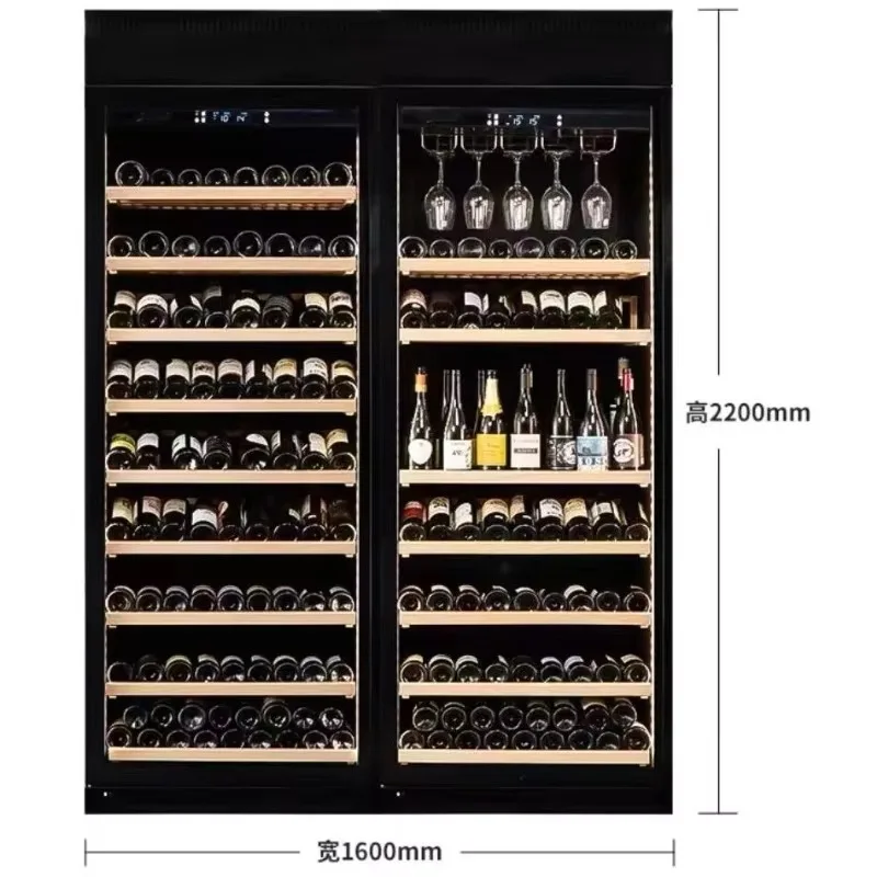 Airo Large Capacity Dual Temp Zone Doublel Control 500 Bottles Compressor Luxurious Wine Cooler Cabinet High Quality
