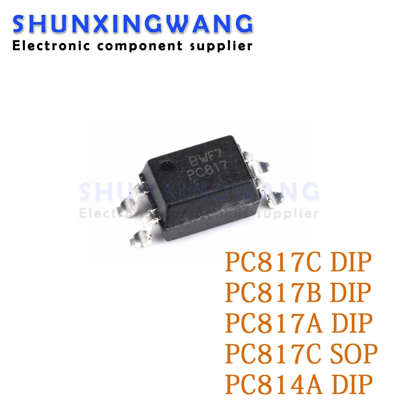 20PCS PC817C DIP PC817 C B A DIP-4 SOP-4 SOP PC817B EL817 EL817C PC817A H11A817B PC814A PC814 EL814A PC815 PC816 PC123 PC120