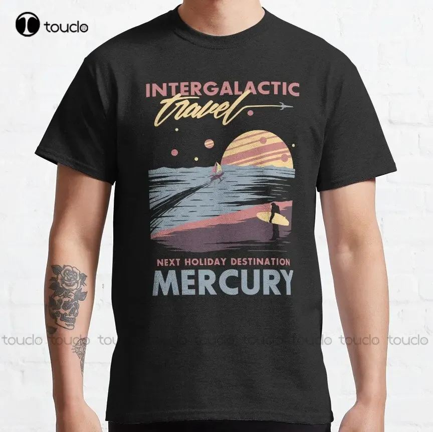 Intergalactic Travel Classic T-Shirt Ishing Shirts For Men Sleeve Custom Aldult Teen Unisex Digital Printing Tee Shirts Xs-5Xl