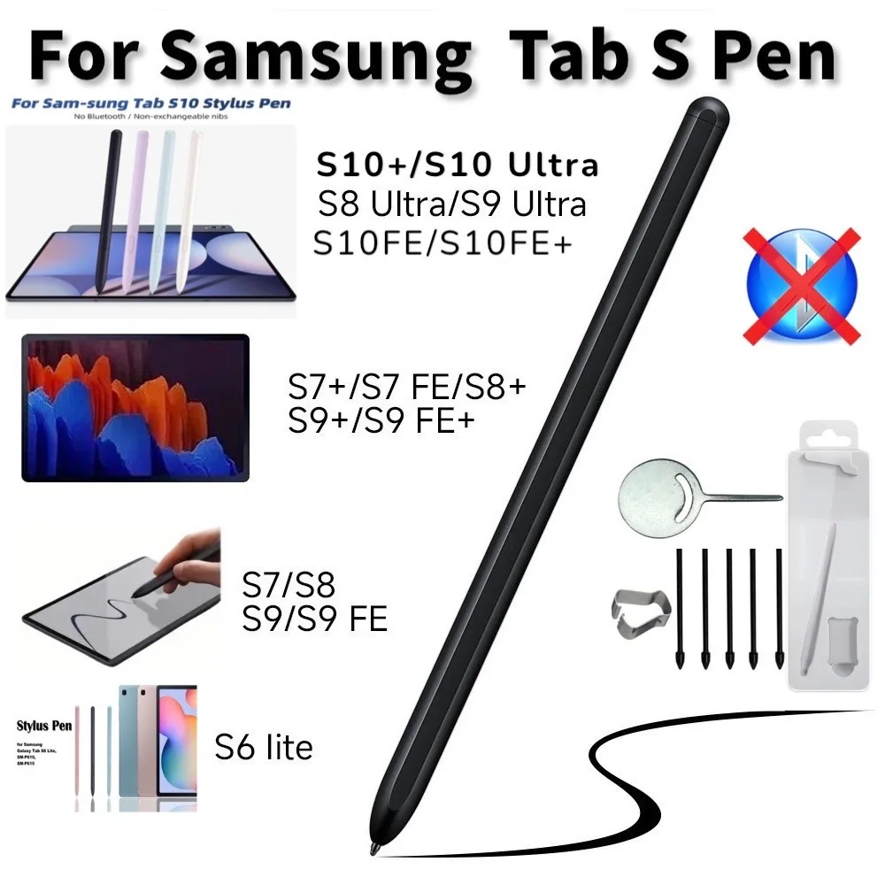 Stylus Pens For Samsung Galaxy Tab S10 S9 S8 S7 S6Lite Tablet Pencil Silent Anti Slip Tilt Sensitivity Pen 4096 pressure sensing