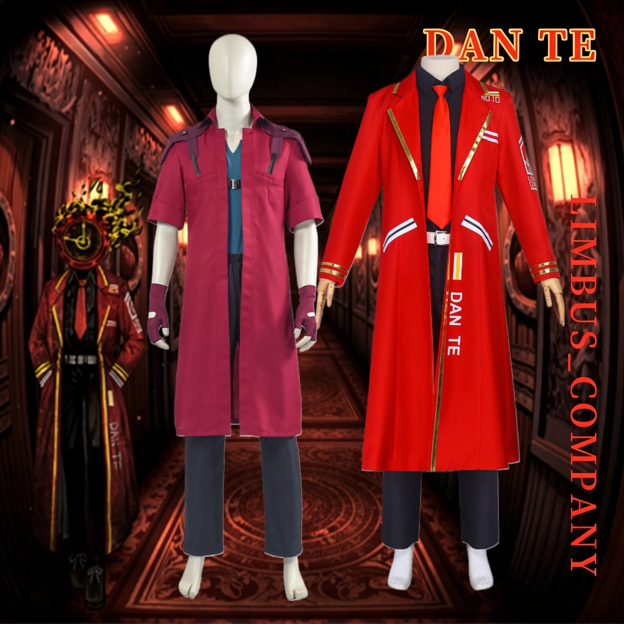 

DMC 5 Dante Cosplay Costume Adult Men Long Red Windbreaker Coat DAN TE Uniform Roleplay Outfits Halloween Carnival Suit