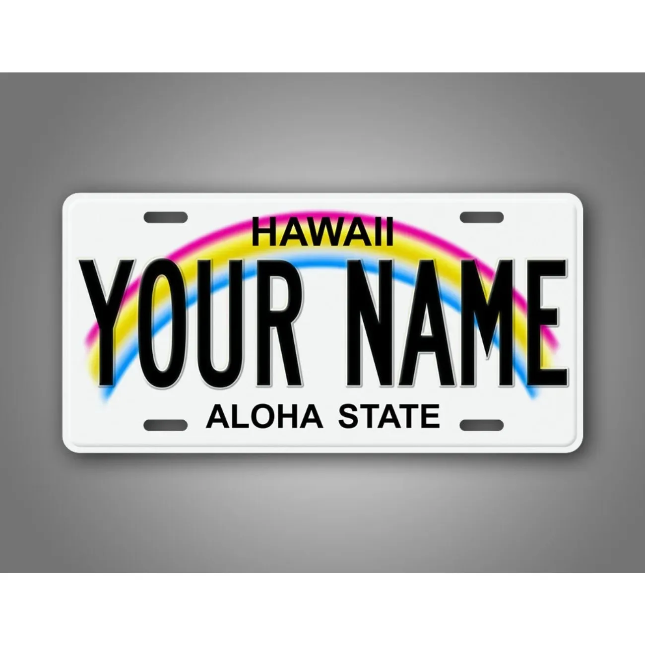 Custom Personalized Hawaii State Rainbow Metal Sign Waterproof Dustproof Indoor Outdoor Wall Home Decor