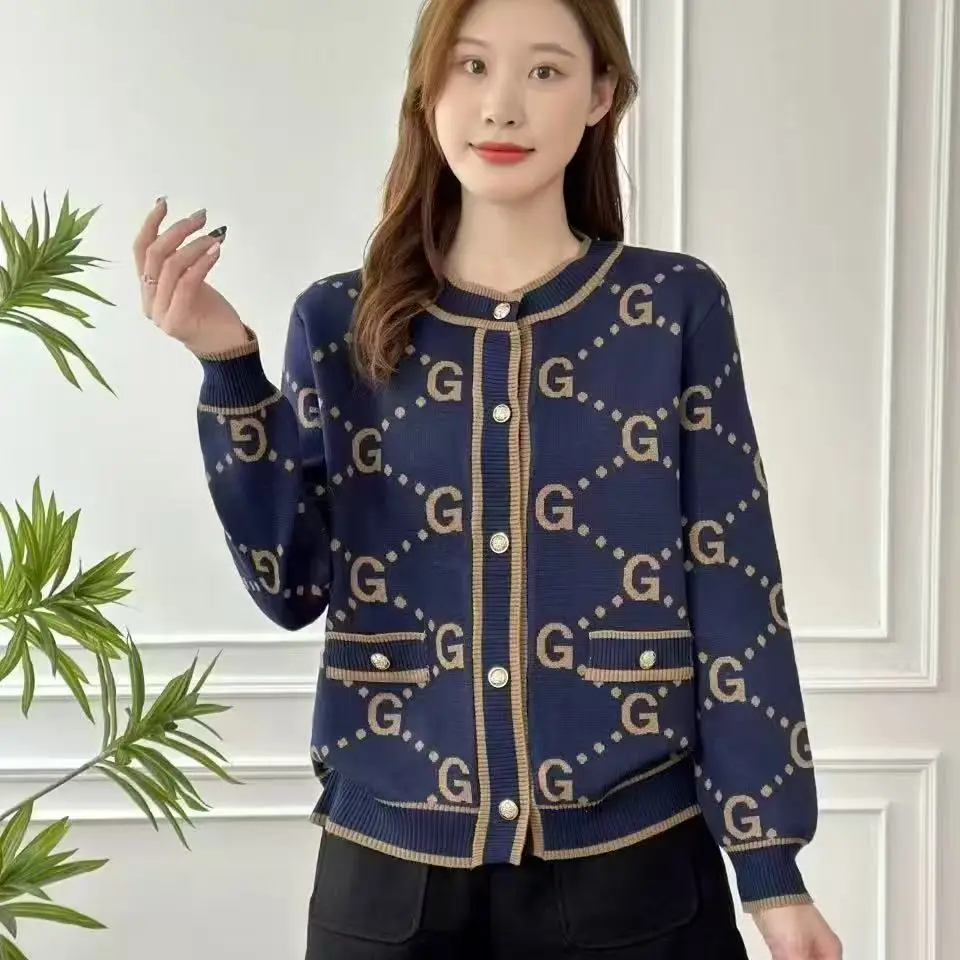 

Женский свитер-кардиган в стиле пэчворк с круглым вырезом, розовый, для осени и зимы, свободный, мягкий, комфортный, вязаный, элегантный топ