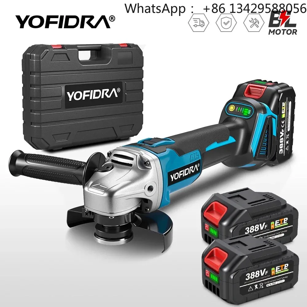 

amoladora angular sin escobillas 125mm, rectificadora inalámbrica 4 engranajes, herramienta eléctrica corte par