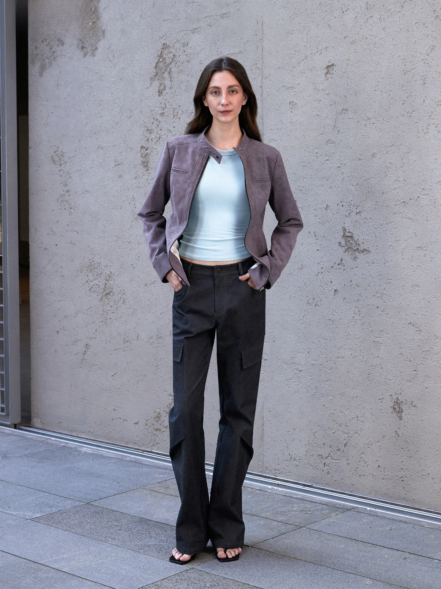 

Куртка LIALIA из искусственной замши с воротником на молнии, повседневная верхняя одежда для женщин, гарантия тепла, производство Китай