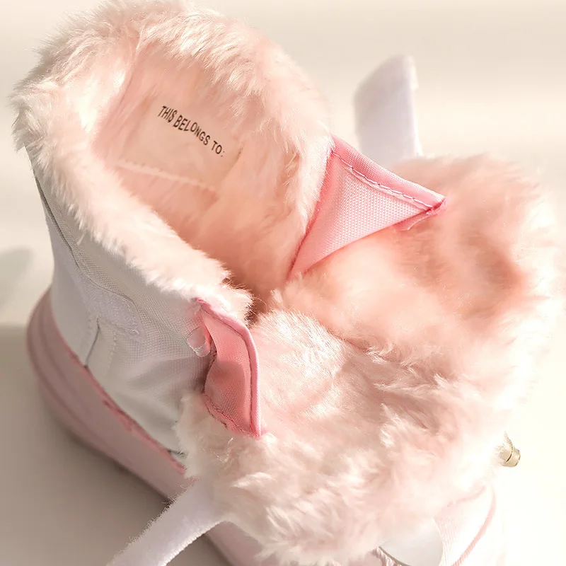 Inverno crianças botas de neve meninas botas de princesa de alta qualidade meninos anti-chute engrossar sapatos de algodão do bebê macio à prova dwaterproof água botas dos desenhos animados