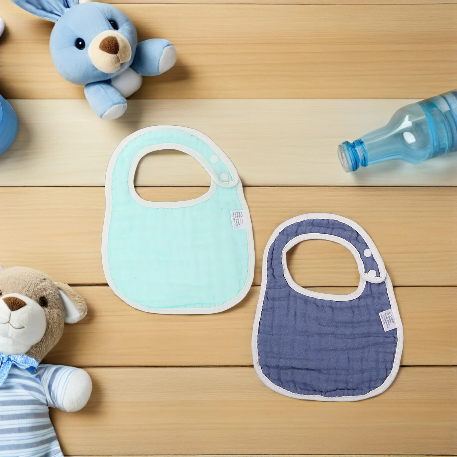 10 قطعة المرايل الطفل الوليد U-شكل بلون لعابه تغذية مريلة للرضع طفل لينة تسرب واقية من القماش منشفة عادي باندانا