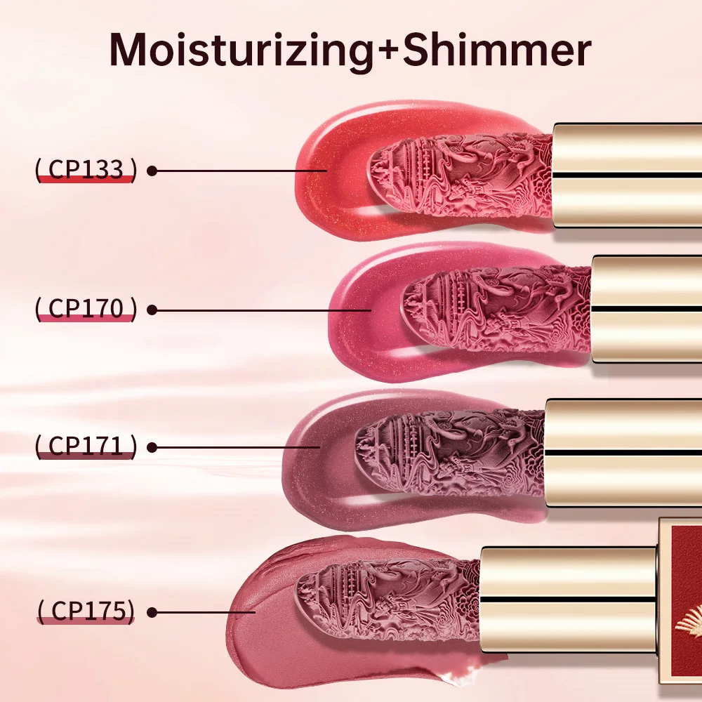 مجموعة أحمر شفاه CATKIN Rouge Carving مكونة من 4 قطع + صندوق هدايا رائع، مرطب غير لامع يدوم طويلاً وخفيف الوزن وناعم