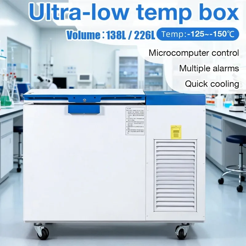 Horizontal Deep Freezer -125 to -150℃ Laboratory Low Temp Cabinet