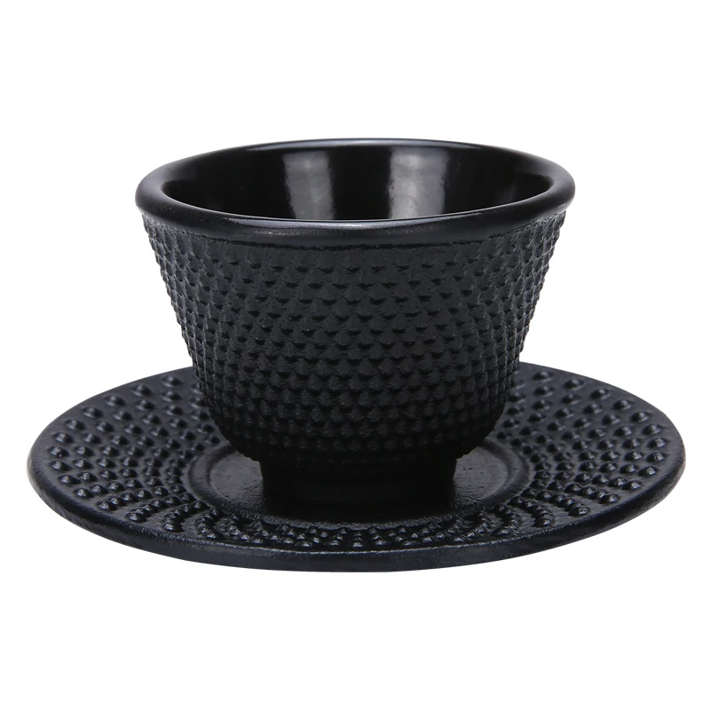 Cast Iron Tea Cups Drinkware Chinese Handmade Kung Fu Coffee Tools Health Care Polka Dot Iron Cup Iron Pot Retro Cup