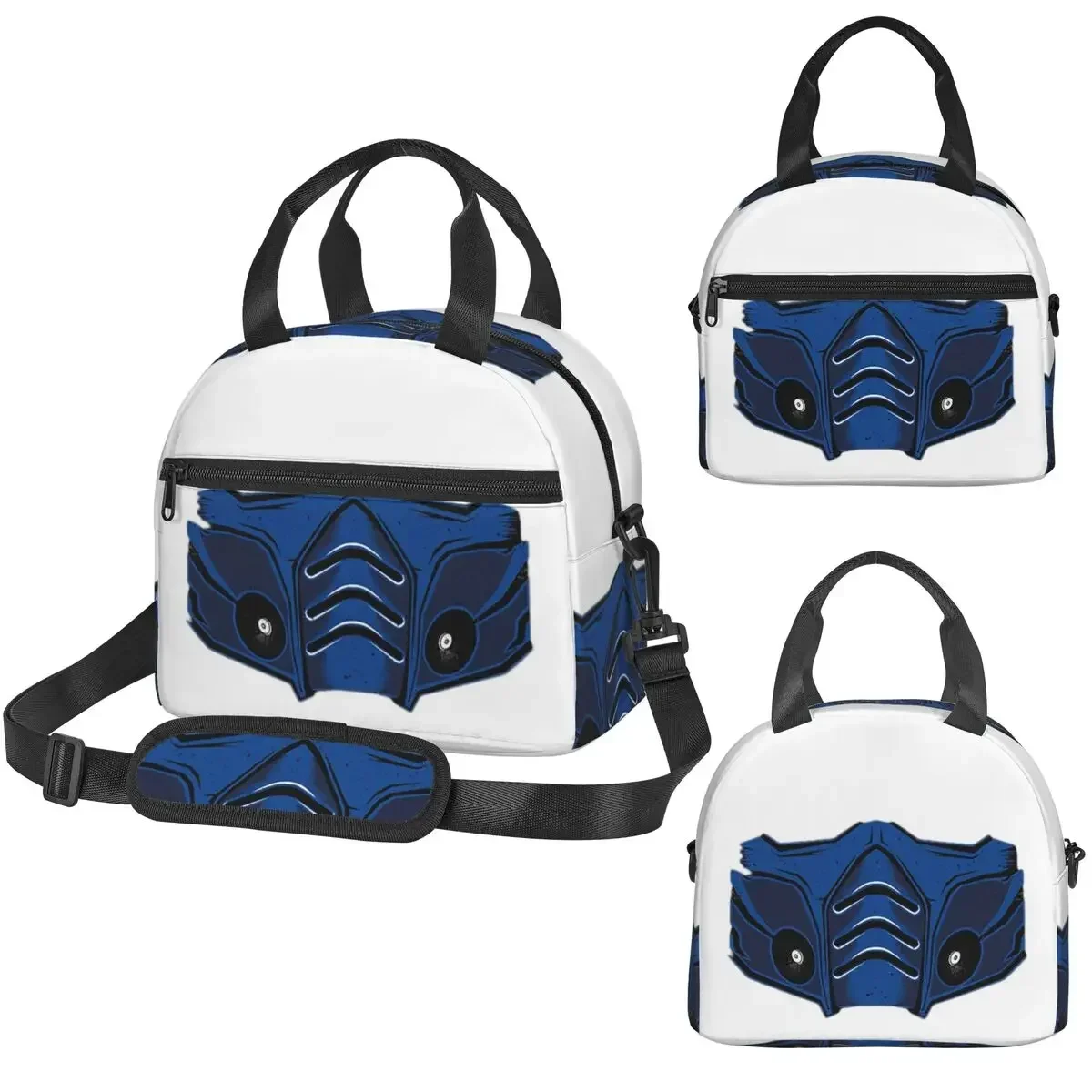 Mortal Kombat Sub-Zero Bolsa térmica isolada para crianças, caixa térmica escolar, caixa térmica portátil para almoço
