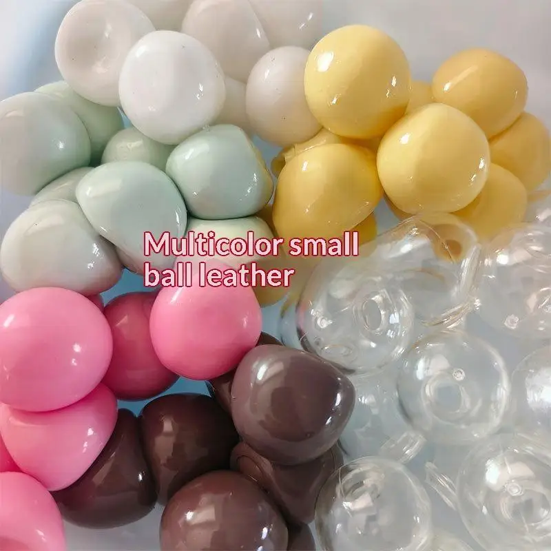NEW 5Pcs Colorful TPR Empty Ball Shell DIY Handmade Squeeze Hollow Sphere Skin Fillable Stress Relief Craft Making Accessory